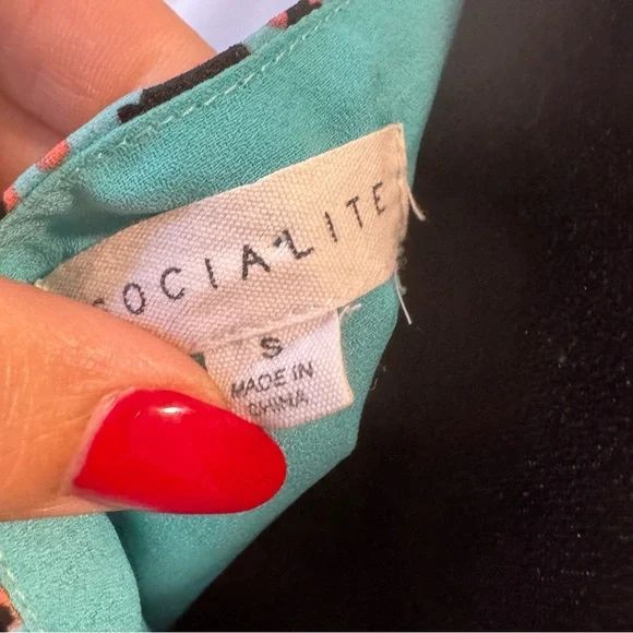 Socialite Y2K Cheetah Print Spaghetti Strap Women’s Cami Pink And Teal Sz S - Picture 3 of 5